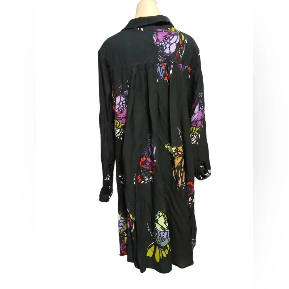 Free People Field Of Butterflies Printed Hi-Low Tunic Black Size S - Picture 13 of 16